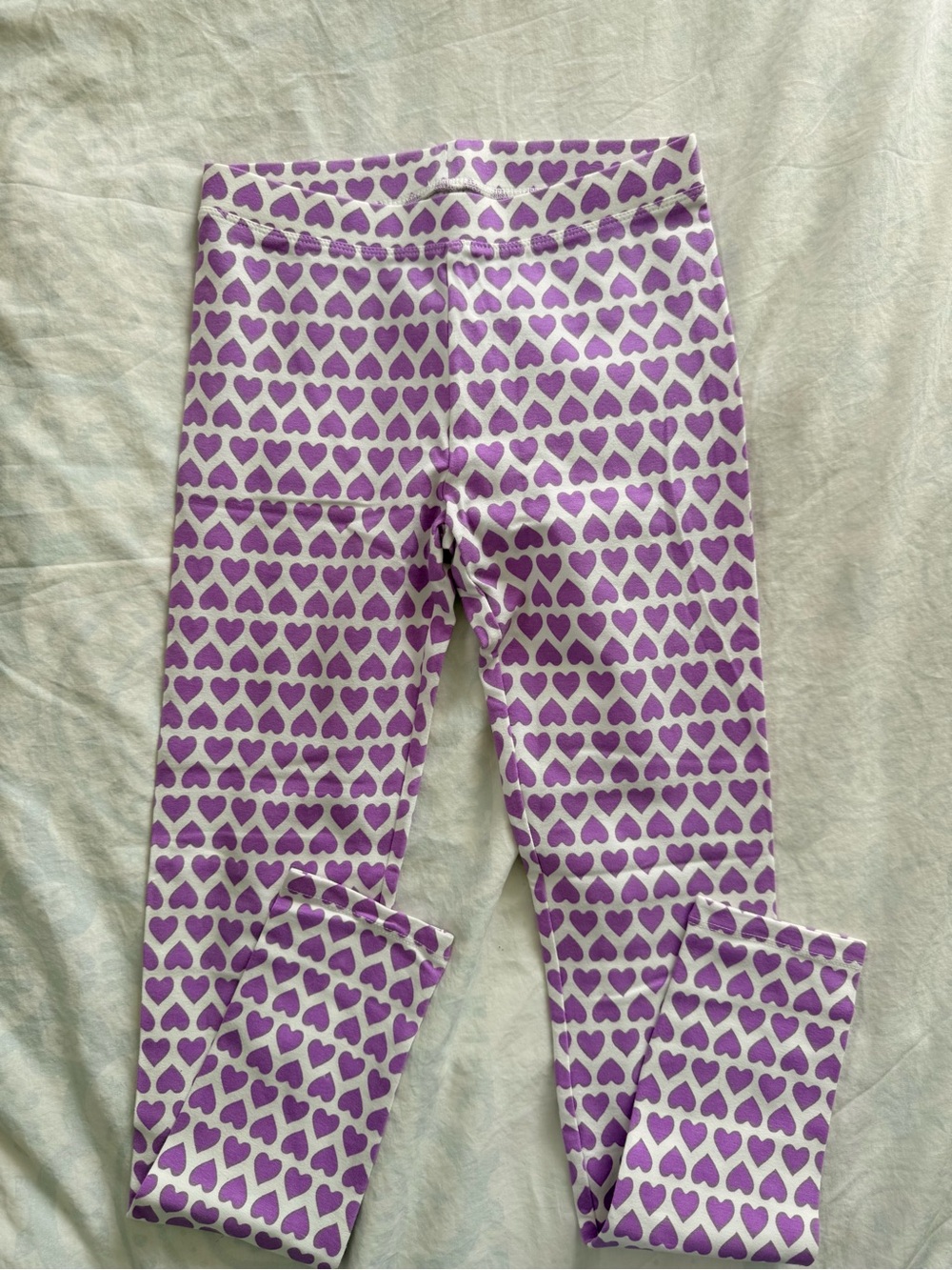 Crewcuts girls Purple Heart Print Leggings